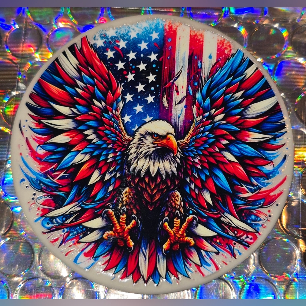 American Bald Eagle Custom Christmas Ornament with Real Pearl #1043